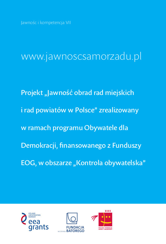„Jawność obrad rad miejskich i rad powiatów w Polsce”